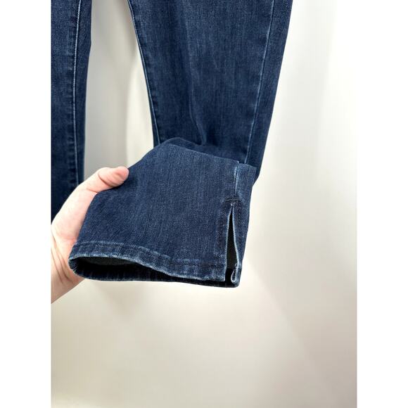 Soft Surroundings Women's Dark Wash Pull On High Rise Stretch Denim Size Medium - Picture 2 of 8